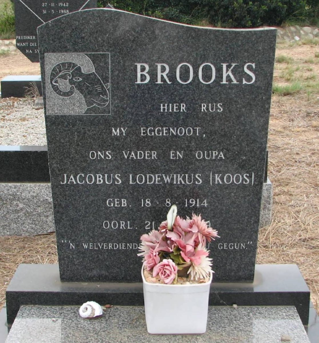 BROOKS Jacobus Lodewikus 1914-