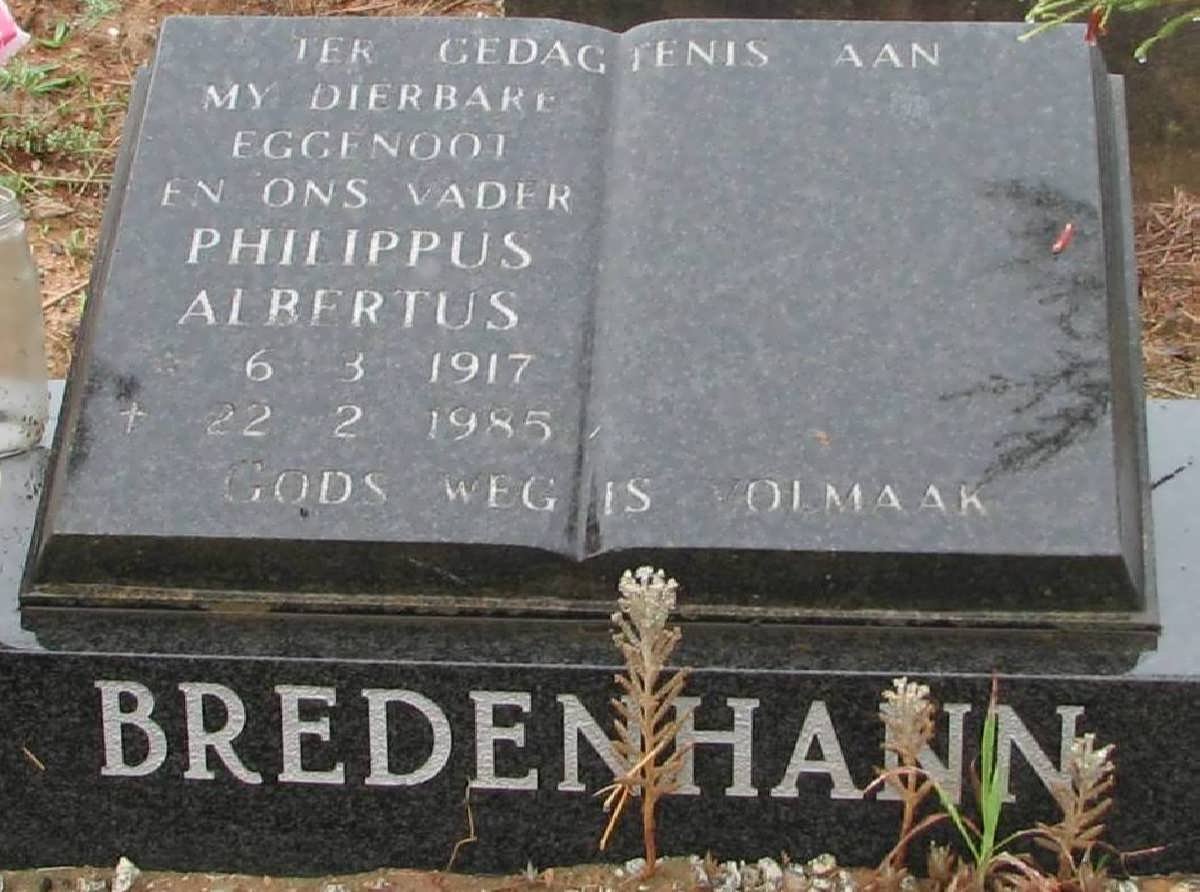 BREDENHANN Philippus Albertus 1917-1985