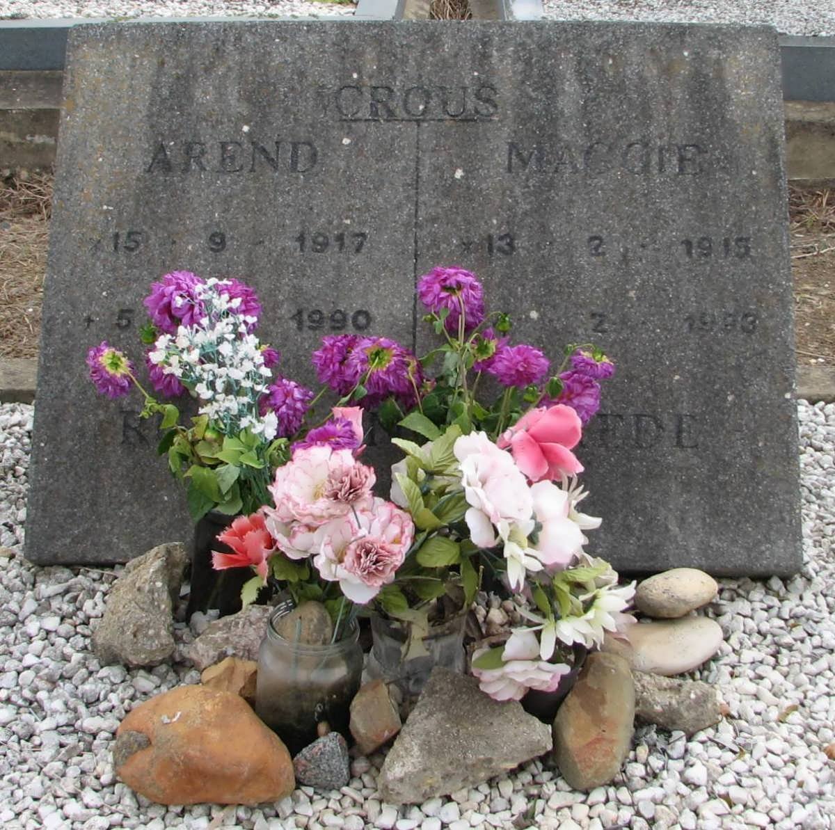 CROUS Arend 1917-1990 &amp; Maggie 1915-1993