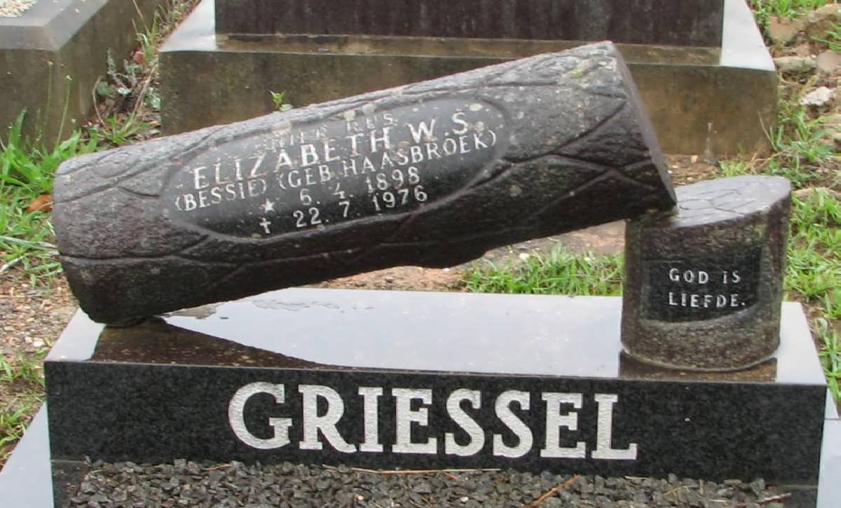 GRIESSEL Elizabeth W.S. nee HAASBROEK 1898-1976