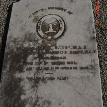 BARRY Thomas Daniel 1832-1890