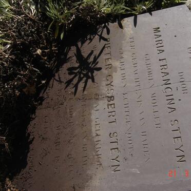 STEYN Maria Francina nee MOLLER -1837