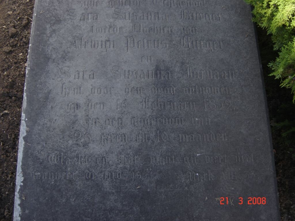 BURGER Sara Susanna -1859