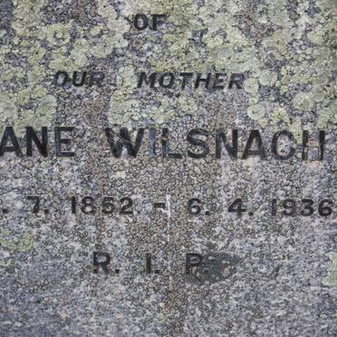 WILSNACH Jane 1852-1936