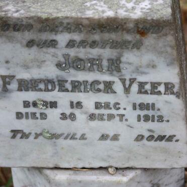 VEER John Frederick 1911-1912 :: ? Ernst 1939-1939
