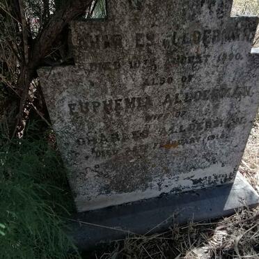 ALLDERMAN Charles -1890 &amp; Euphemia -1918