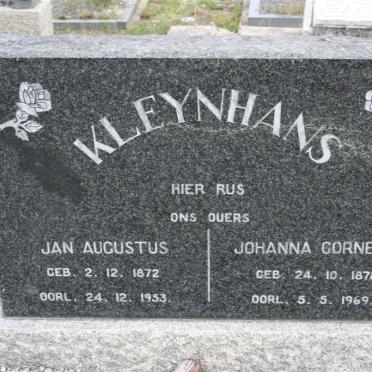 KLEYNHANS Jan Augustus 1872-1953 &amp; Johanna Cornelia 1878-1969