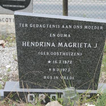 CRONJE Hendrina Magrieta J. nee OOSTHUIZEN 1872-1973