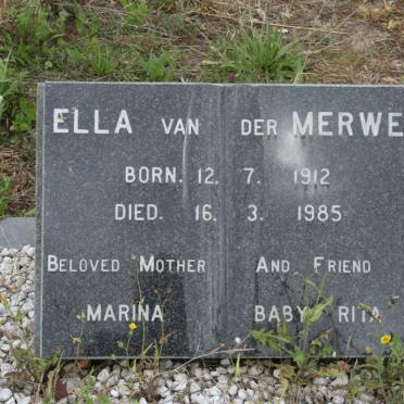 MERWE Ella, van der 1912-1985