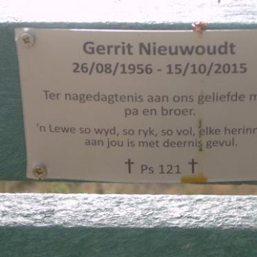 NIEUWOUDT Gerrit 1956-2015