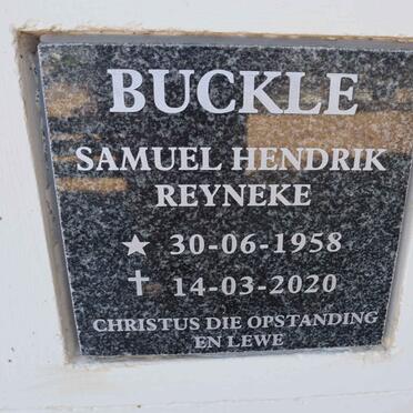 BUCKLE Samuel Hendrik Reyneke 1958-2020