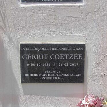 COETZEE Gerrit 1936-2017
