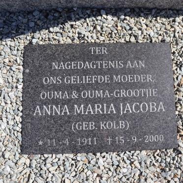 DUMINY Anna Maria Jacoba voorheen DU PREEZ nee KOLB 1911-2000