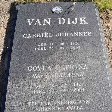 DIJK Gabriel Johannes, van 1926-2008 & Coyla Catrina KNOBLAUCH 1927-2004