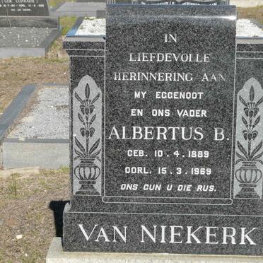 NIEKERK Albertus B., van 1889-1969