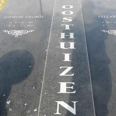 OOSTHUIZEN Gideon George 1923-2007 &amp; Elizabeth 1926-