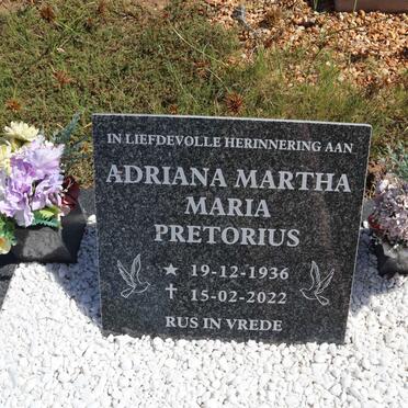 PRETORIUS Adriana Martha Maria 1936-2022