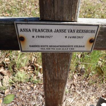 RENSBURG Anna Francina, Janse van 1927-2011