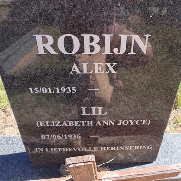 ROBIJN Alex 1935- & Elizabeth Ann Joyce 1936-
