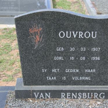 RENSBURG Ouvrou, van 1907-1996