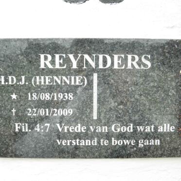 REYNDERS H.D.J. 1938-2009.
