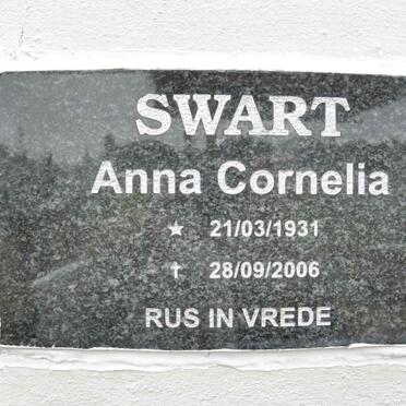 SWART Anna Cornelia 1931-2006