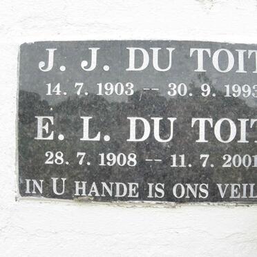 TOIT J.J., du 1903-1993 &amp; E.L. 1908-2001