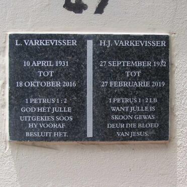 VARKEVISSER L. 1931-2016 &amp; H.J. 1932-2019