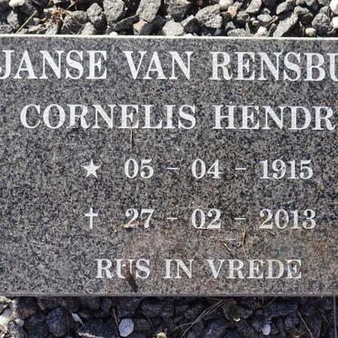 RENSBURG Cornelis Hendrik, Janse van 1915-2013