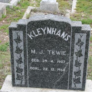 KLEYNHANS M.J. 1907-1968