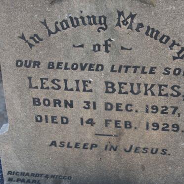 BEUKES Leslie 1927-1929