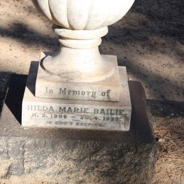 BAILIE Hilda Marie 1906-1932