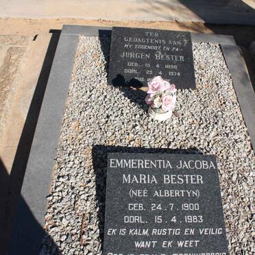 BESTER Jurgen 1898-1974 &amp; Emmerentia Jacoba Maria ALBERTYN 1900-1983