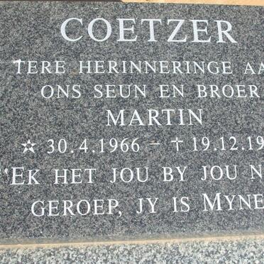 COETZER Martin 1966-1995