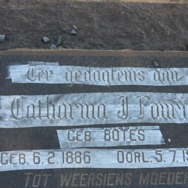 FOURIE Catharina J. nee BOTES 1886-1962