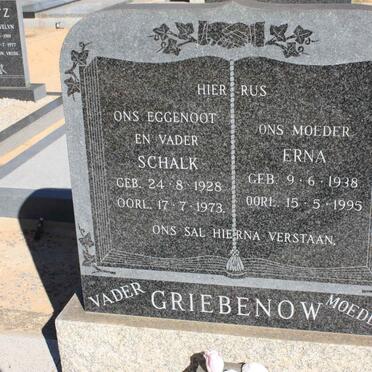 GRIEBENOW Schalk 1928-1973  &amp; Erna 1938-1995