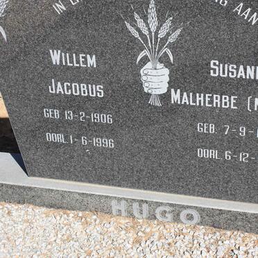 HUGO Willem Jacobus 1906-1996 &amp; Susanna Malherbe MARAIS 1905-1997