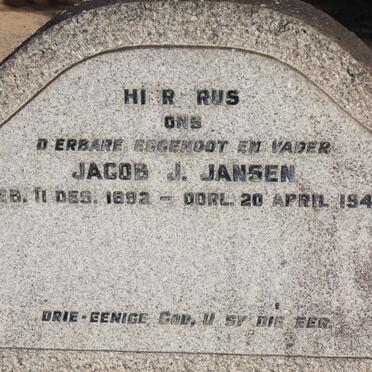 JANSEN Jacob J. 1892-1948