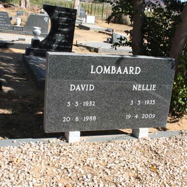 LOMBAARD David 1932-1988 &amp; Nellie 1935-2009
