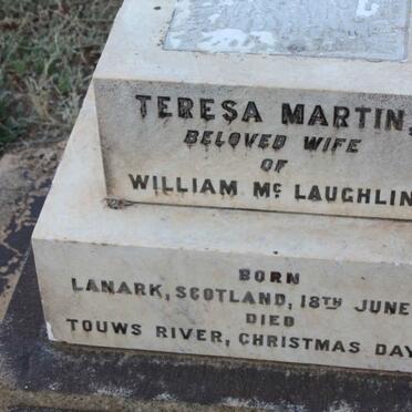 Mc LAUGHLIN Teresa Martin 1873-1912