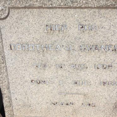 SWANEPOEL Dorothea J. 1909-1952