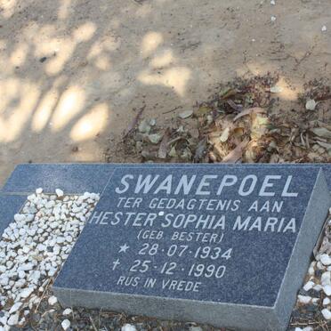 SWANEPOEL Hester Sophia Maria nee BESTER 1934-1990