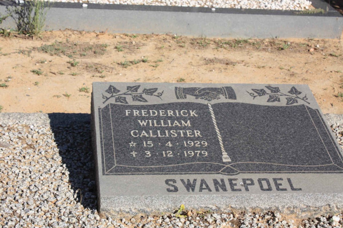 SWANEPOEL Frederick William Callister 1929-1979