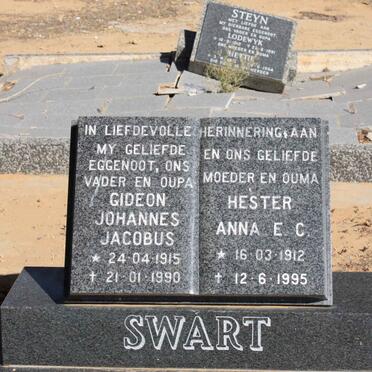 SWART Gideon Johannes Jacobus 1915-1990 &amp; Hester Anna E.C. 1912-1995 