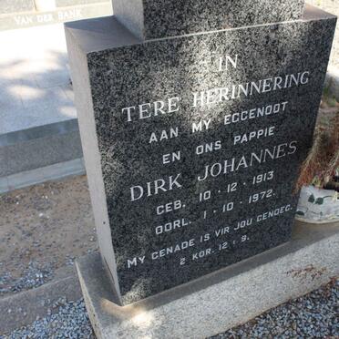 VOLSCHENK Dirk Johannes 1913-1972 &amp; Jacoba Johanna VAN DER MERWE 1919-2007 