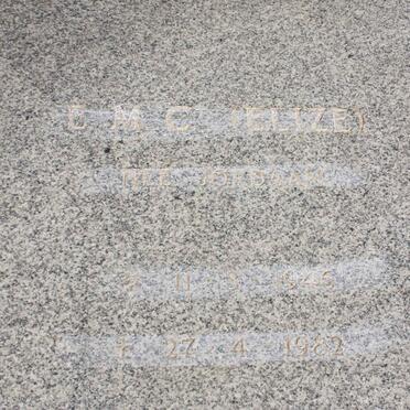 WENTZEL E.M.C. nee JORDAAN 1945-1982 