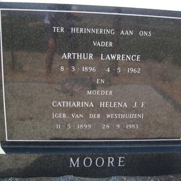 MOORE Arthur Lawrence 1896-1962  &amp; Catharina Helena J.F. VAN DER WESTHUIZEN 1899-1983
