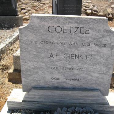 COETZEE J.A.H. 1922-1987