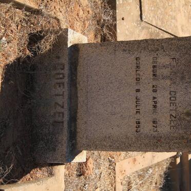 COETZEE F.J.J. 1873-1953
