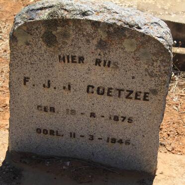 COETZEE F.J.J. 1875-1946